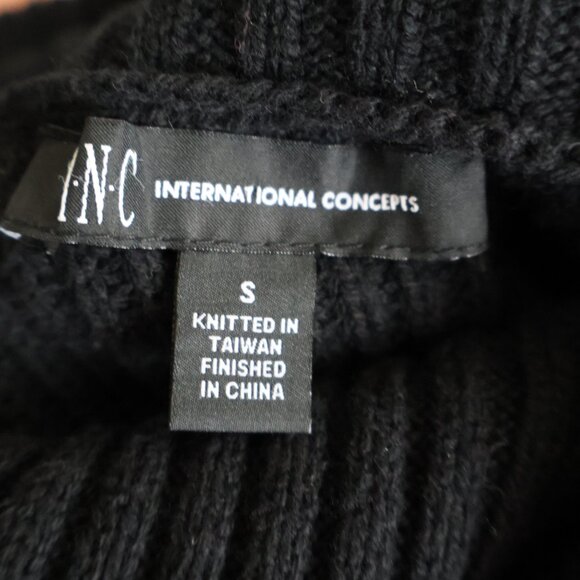 Sweater Dress - Black Turtle Neck Dress - Size Small - Picture 4 of 9